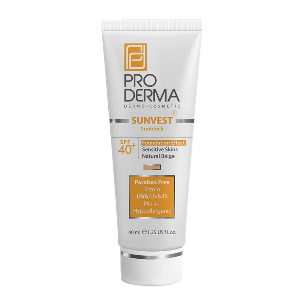 ضدآفتاب SPF40 رنگ بژ طبیعی پرودرما